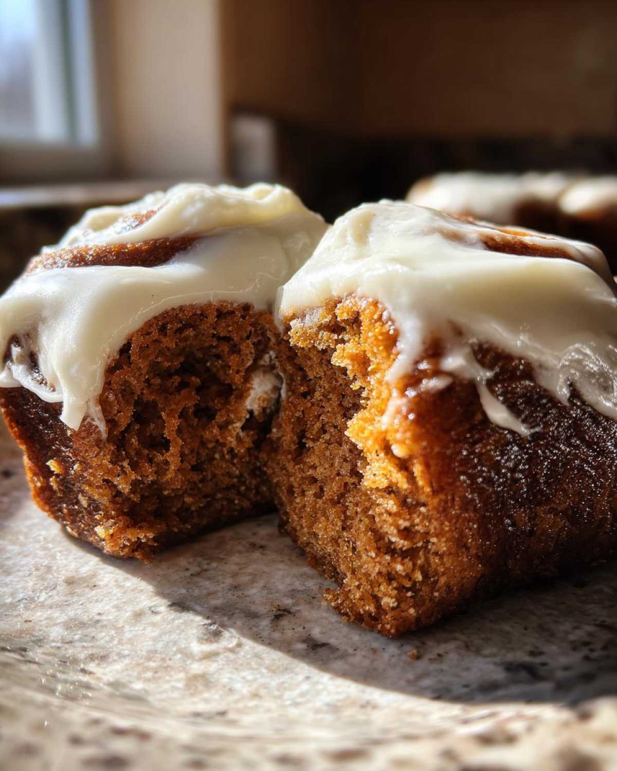 Gingerbread Cinnamon Rolls with Cream Cheese Frosting - detail 1