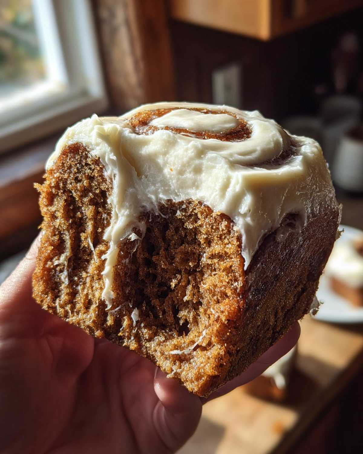 Gingerbread Cinnamon Rolls with Cream Cheese Frosting - detail 3