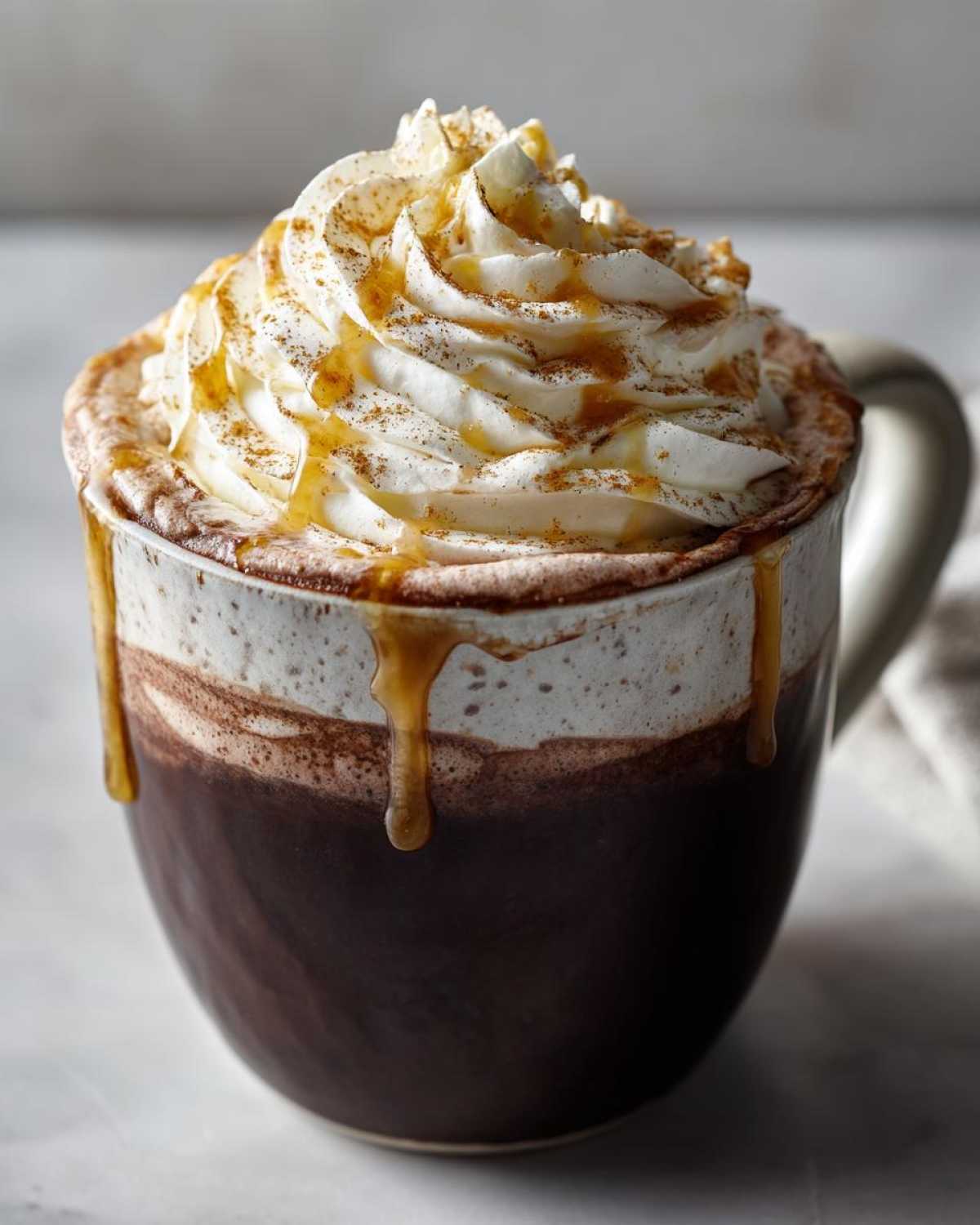 Gingerbread Hot Chocolate Latte with Cream - detail 1
