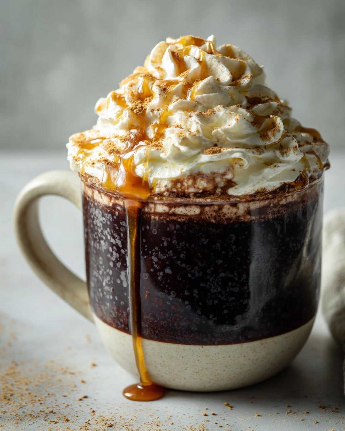 Gingerbread Hot Chocolate Latte with Cream - detail 2