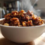 Gingerbread Oatmeal with Candied Nuts