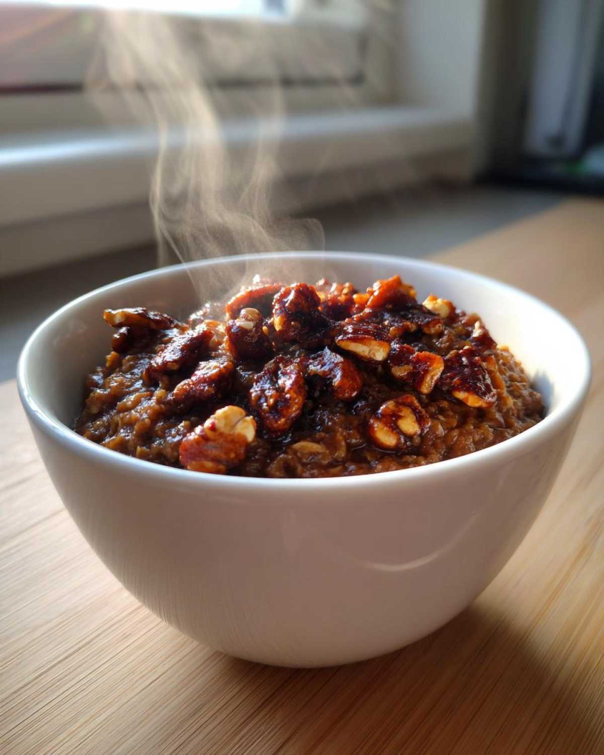 Gingerbread Oatmeal with Candied Nuts - detail 3