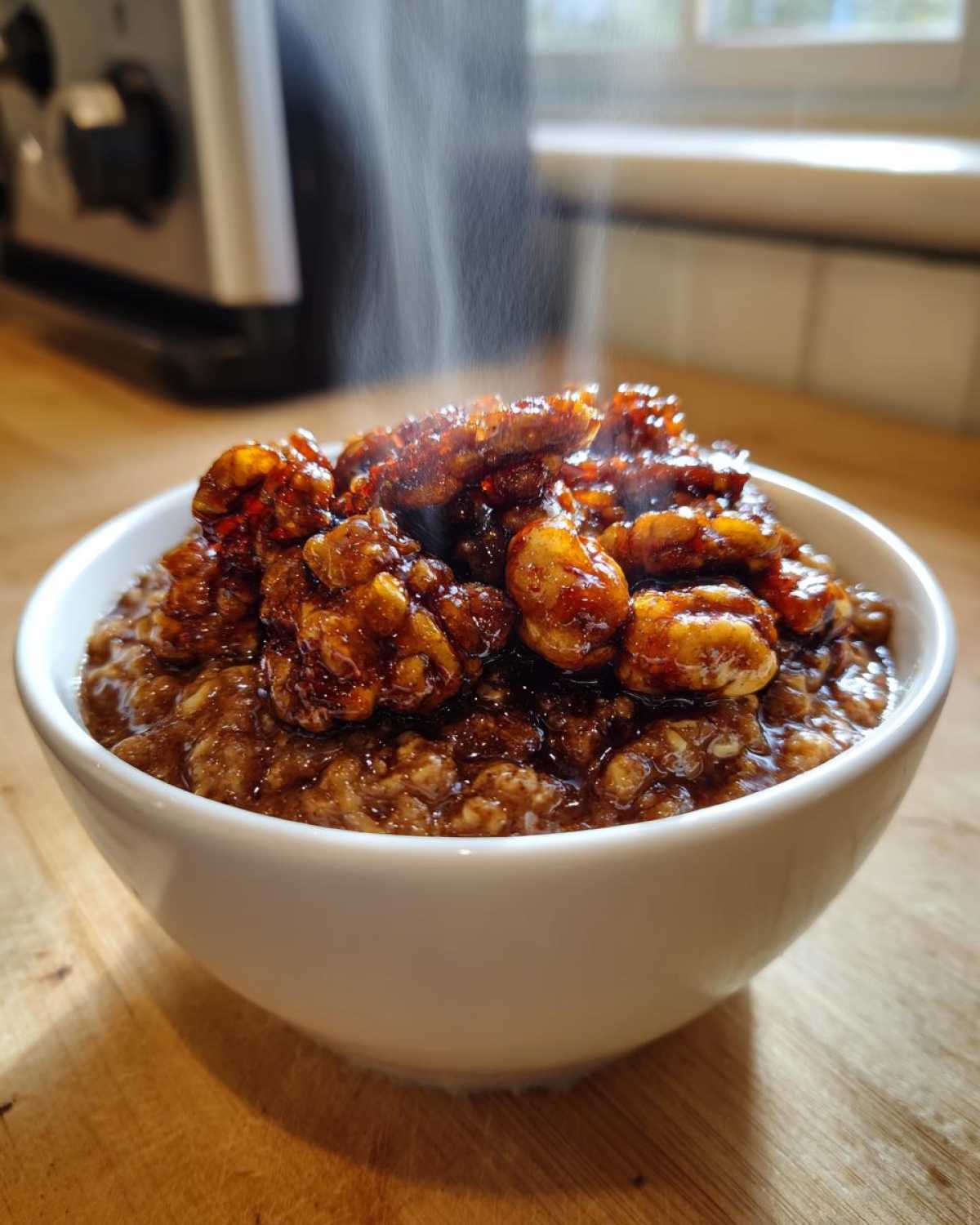 Gingerbread Oatmeal with Candied Nuts - detail 4
