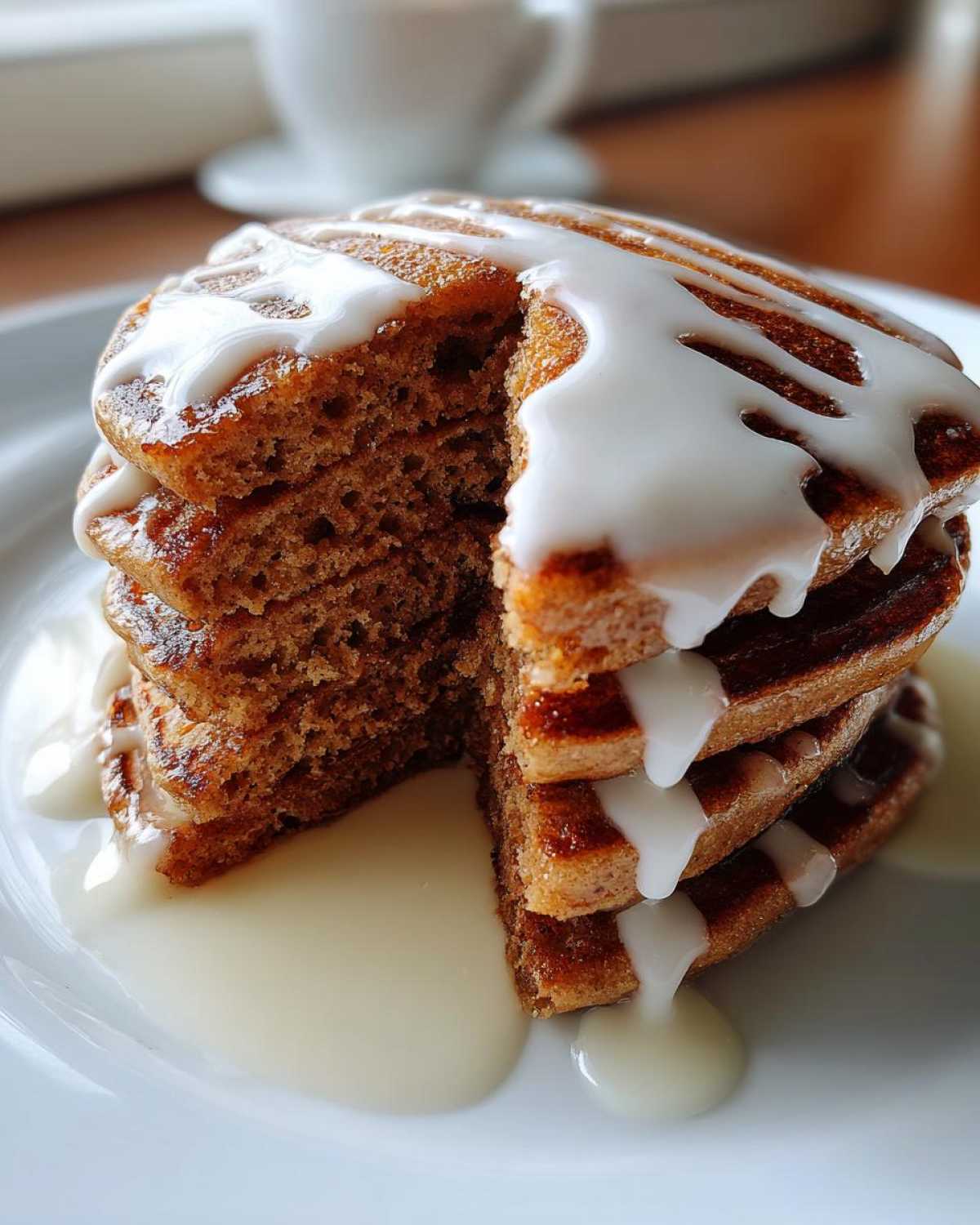 Gingerbread Pancakes with Vanilla Glaze - detail 1