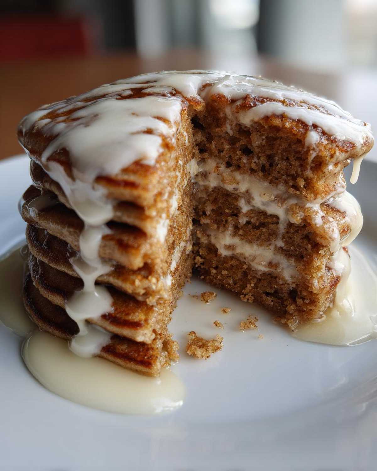 Gingerbread Pancakes with Vanilla Glaze - detail 4