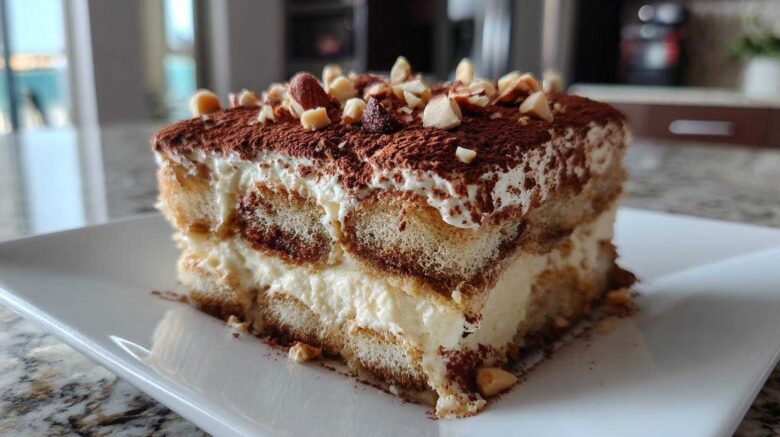 Hazelnut Espresso Tiramisu with Coffee