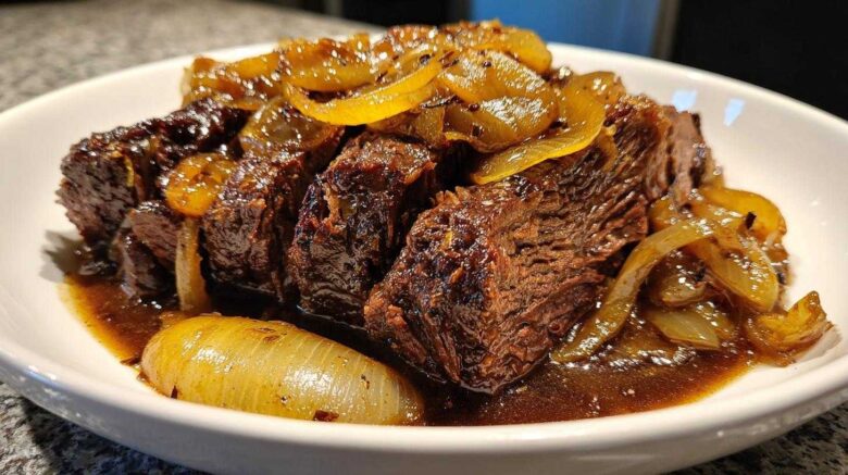 Hearty Balsamic Beef Pot Roast with Onions