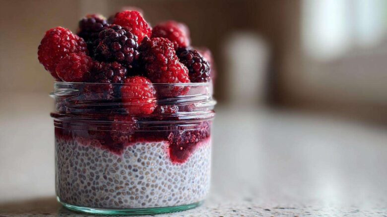 High-Fiber Berry Chia Pudding (Keeps You Full)