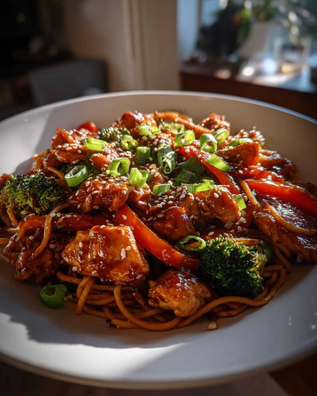 Honey Sesame Chicken Stir-Fry with Noodles - detail 1
