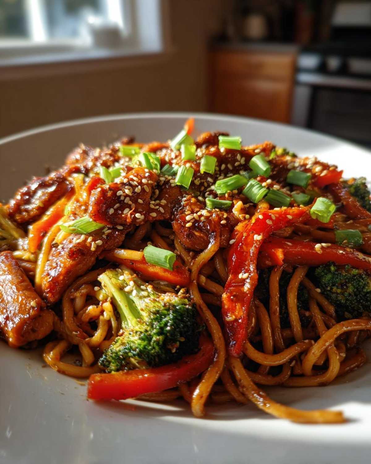 Honey Sesame Chicken Stir-Fry with Noodles - detail 2