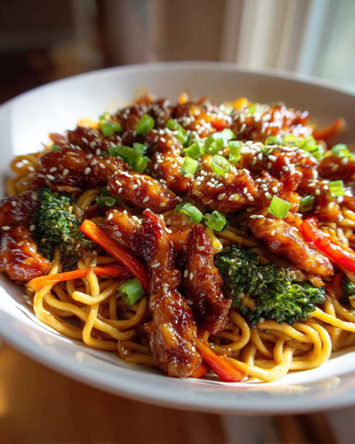 Honey Sesame Chicken Stir-Fry with Noodles - detail 3