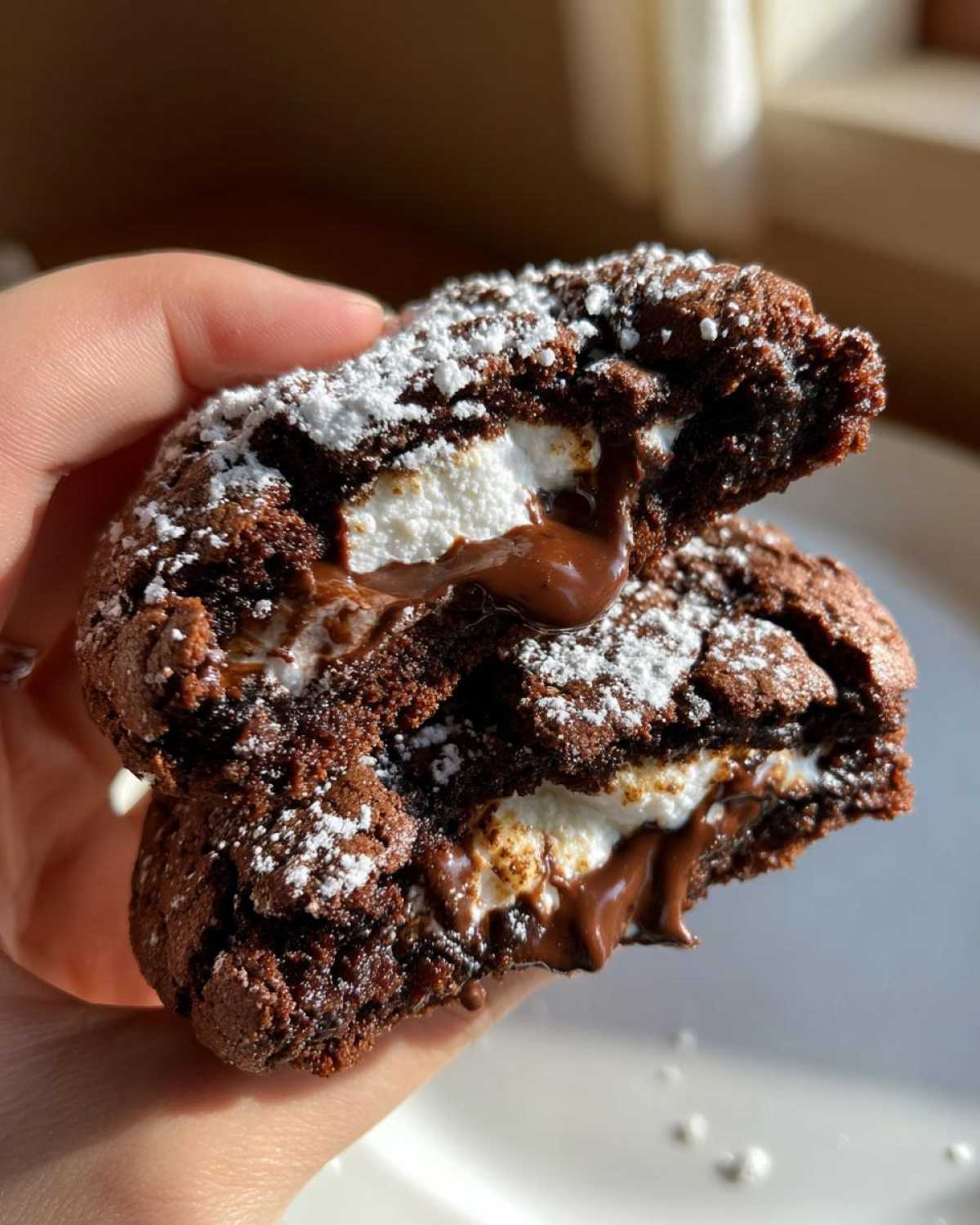 Hot Cocoa Cookies with Melting Marshmallow Centers - detail 2