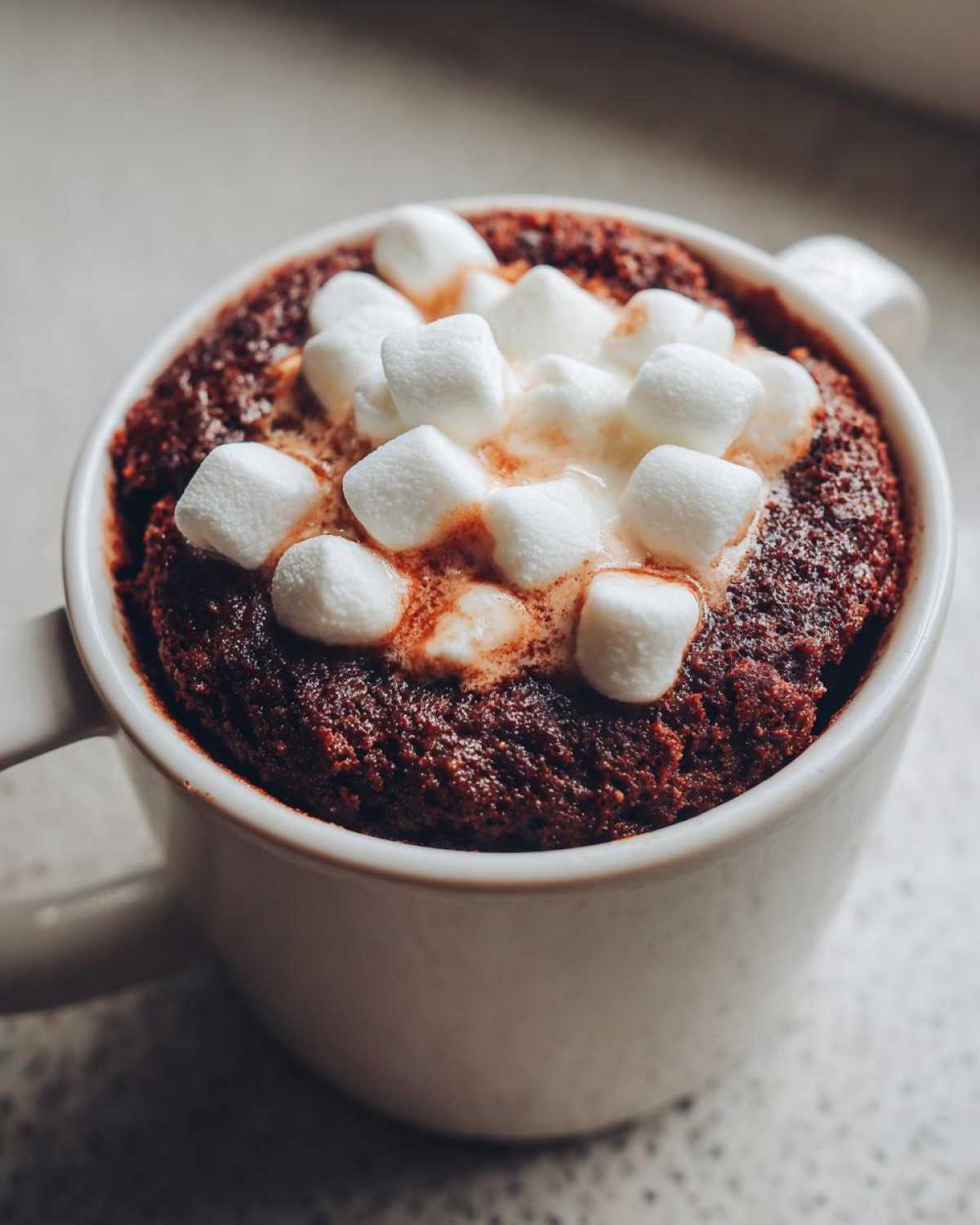 Hot Cocoa Mug Cake with Marshmallows - detail 1