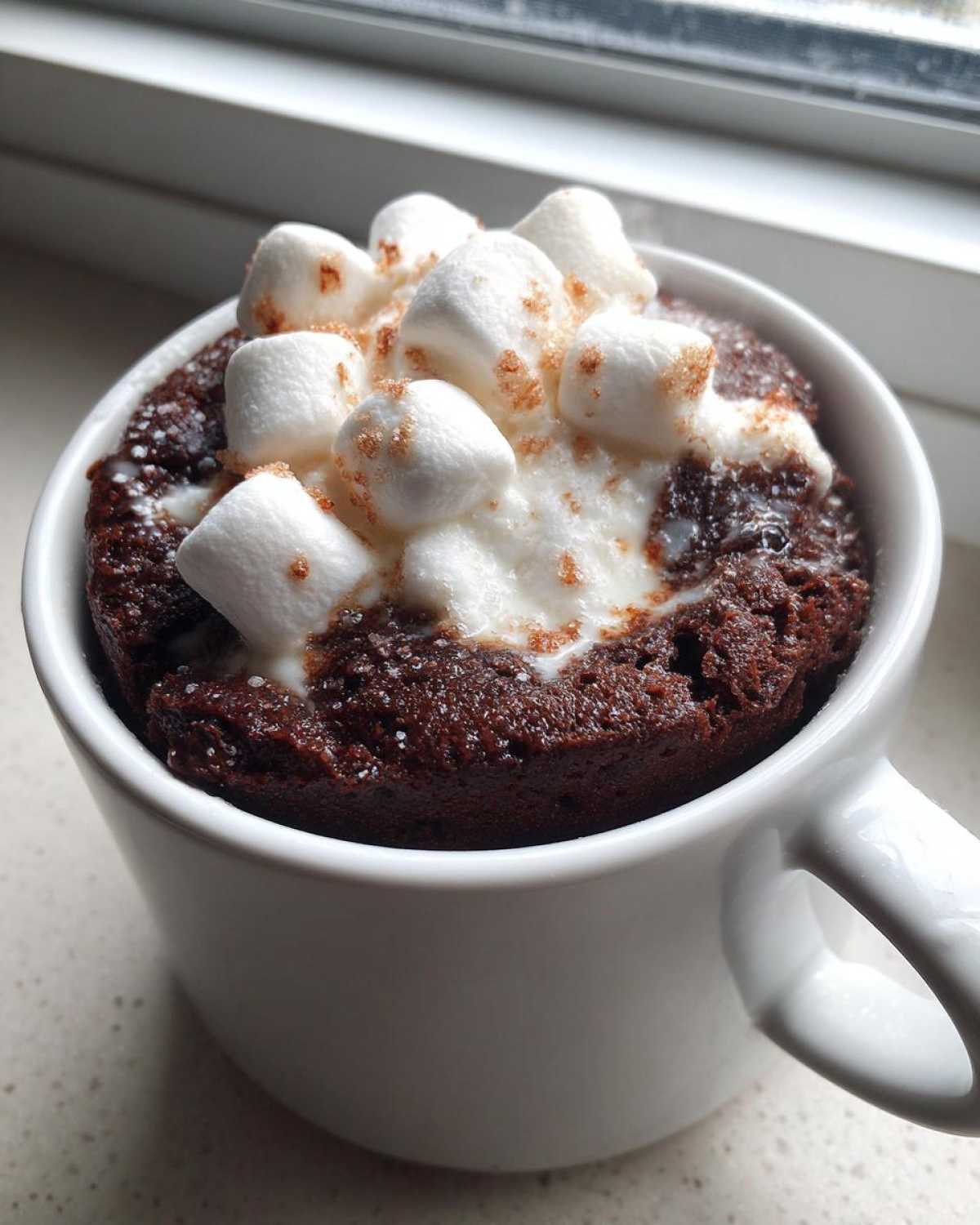 Hot Cocoa Mug Cake with Marshmallows - detail 2