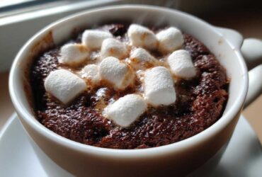 Hot Cocoa Mug Cake with Marshmallows