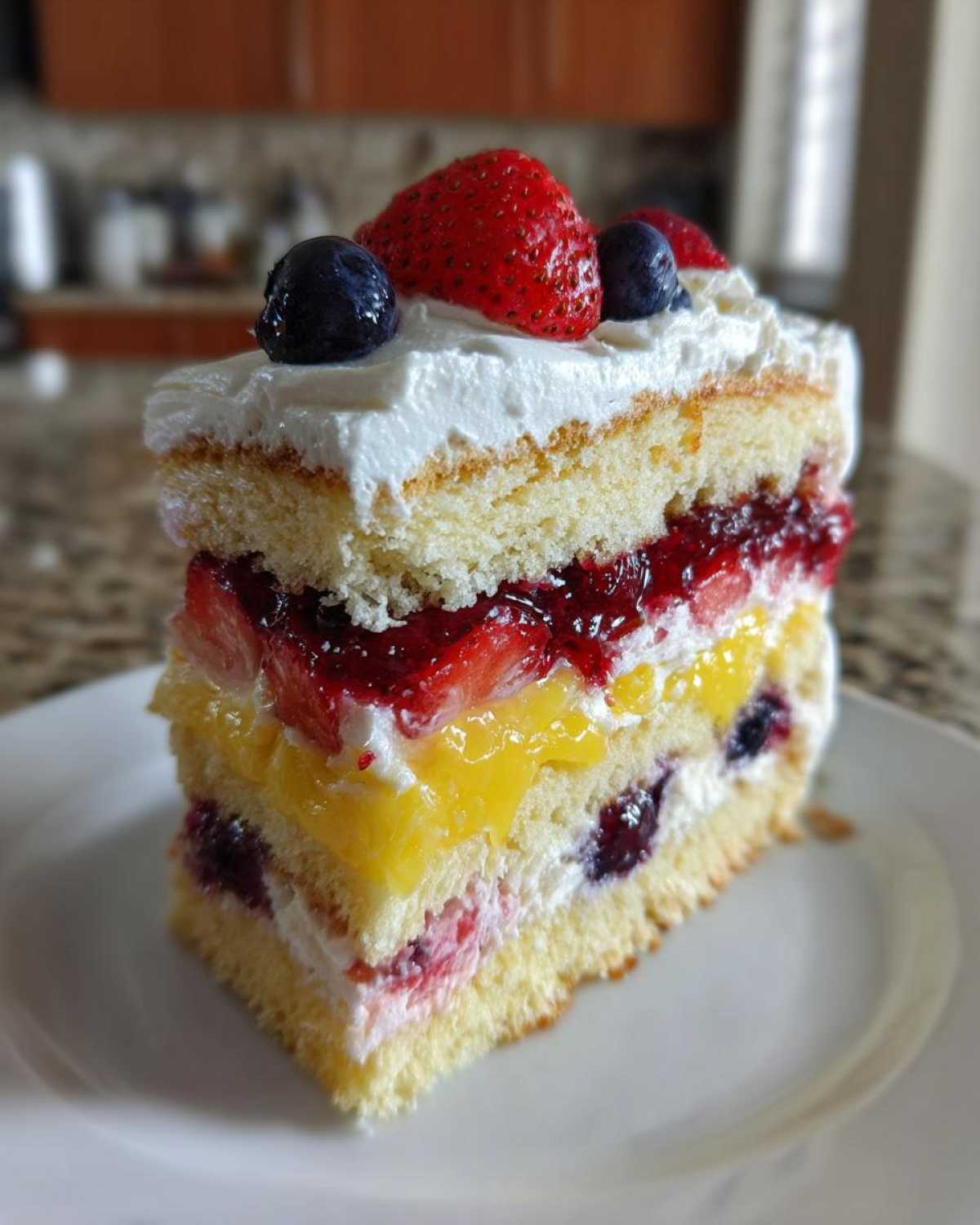 Lemon Berry Trifle with Cream - detail 1