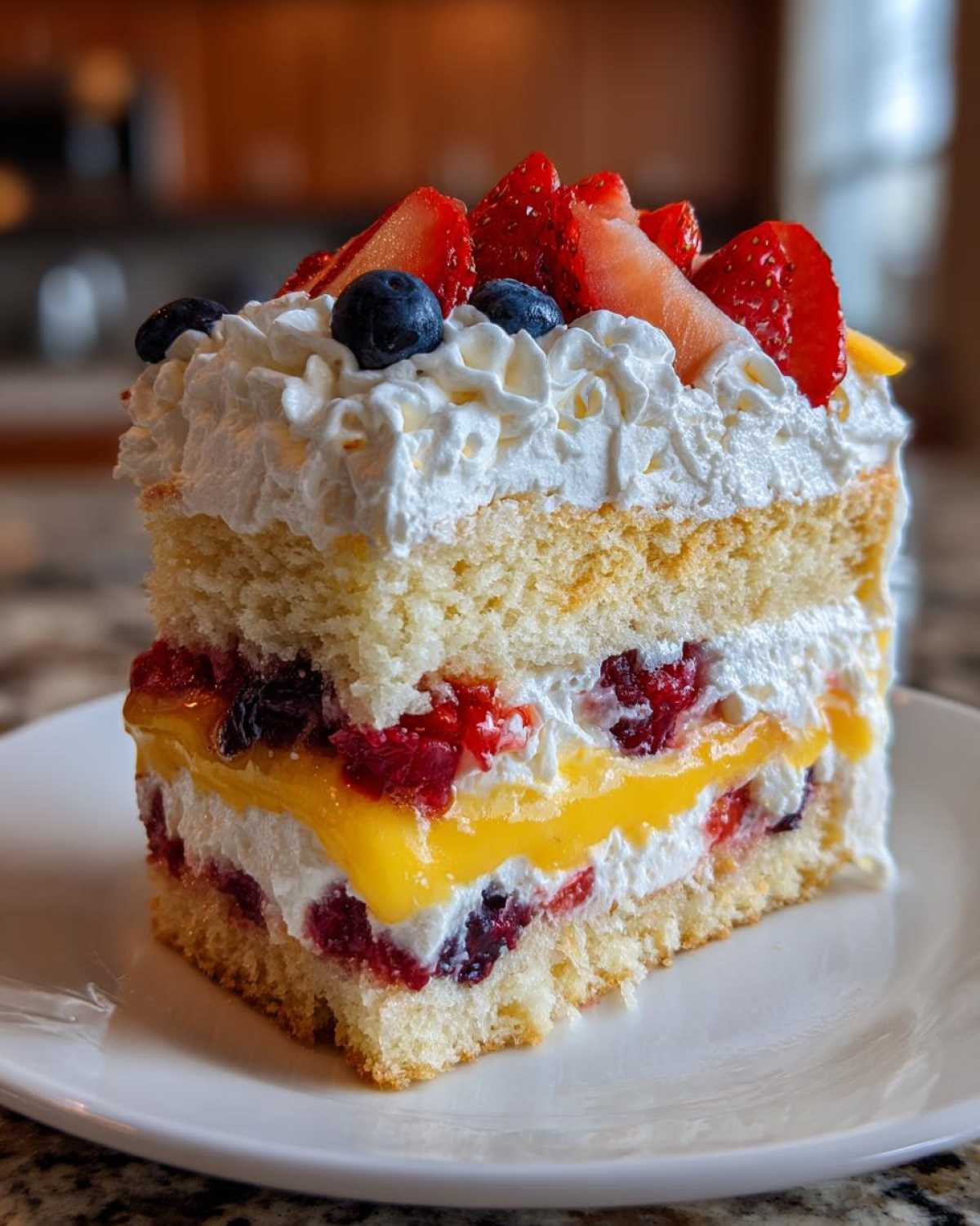 Lemon Berry Trifle with Cream - detail 2