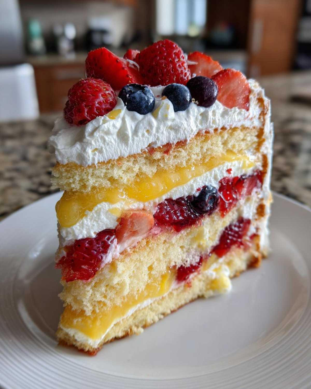 Lemon Berry Trifle with Cream - detail 3