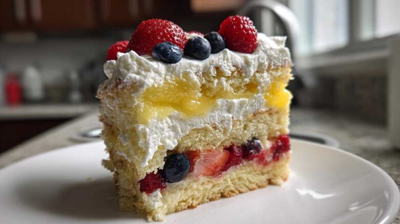Lemon Berry Trifle with Cream