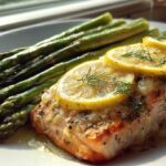 Lemon Dill Baked Salmon with Asparagus