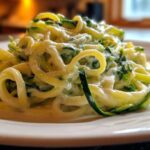 Low-Cal Fettuccine Alfredo Zoodles (Comfort Food Makeover)