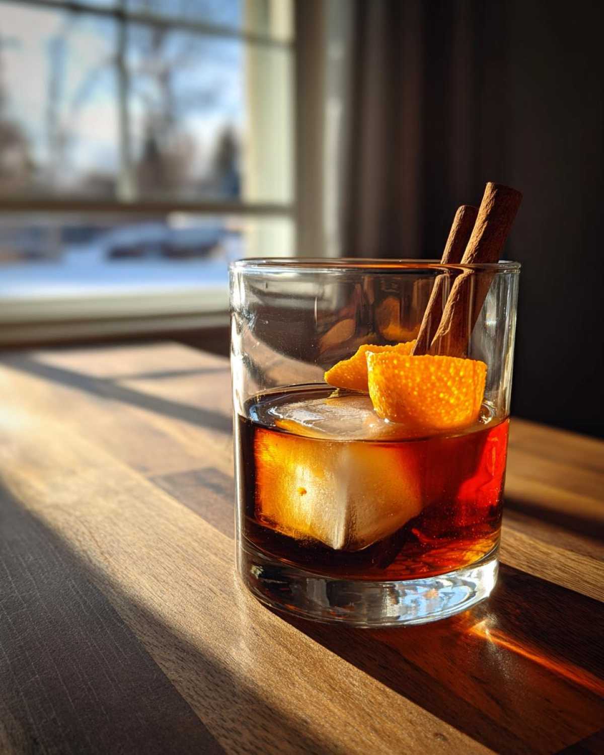 Maple Cinnamon Old Fashioned (Cozy Winter Cocktail) - detail 3