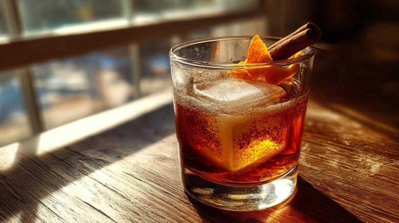 Maple Cinnamon Old Fashioned (Cozy Winter Cocktail)