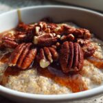 Maple Pecan Quinoa Porridge with Milk
