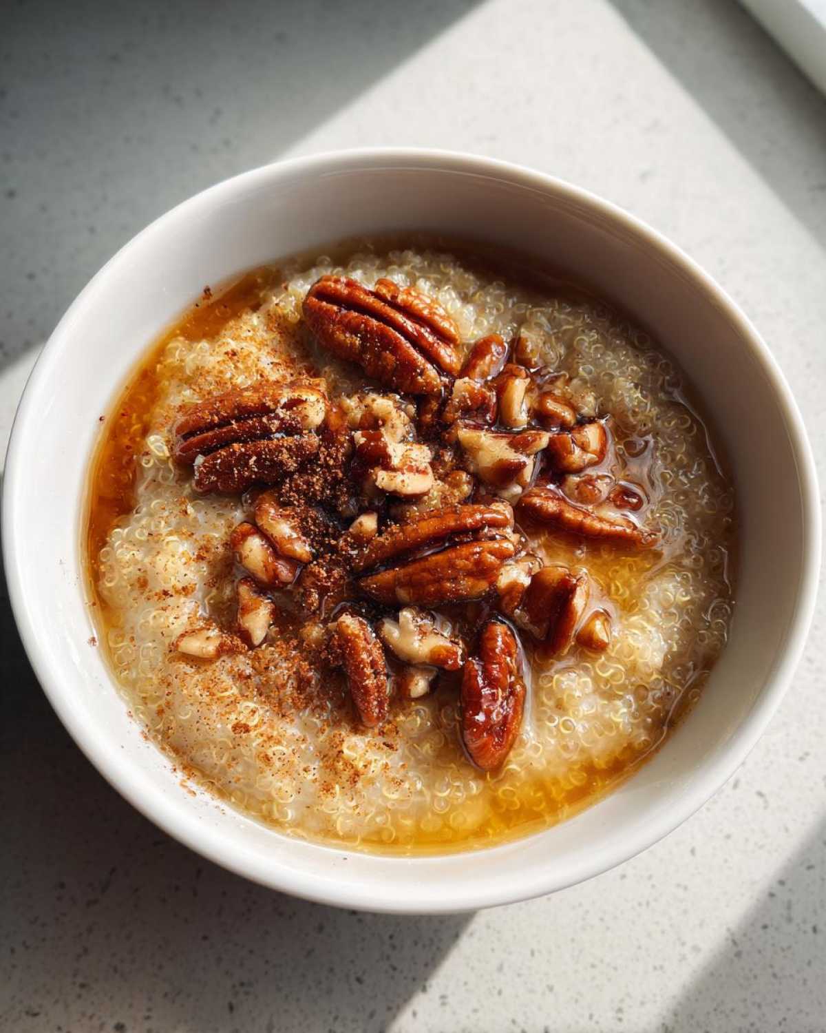 Maple Pecan Quinoa Porridge with Milk - detail 2
