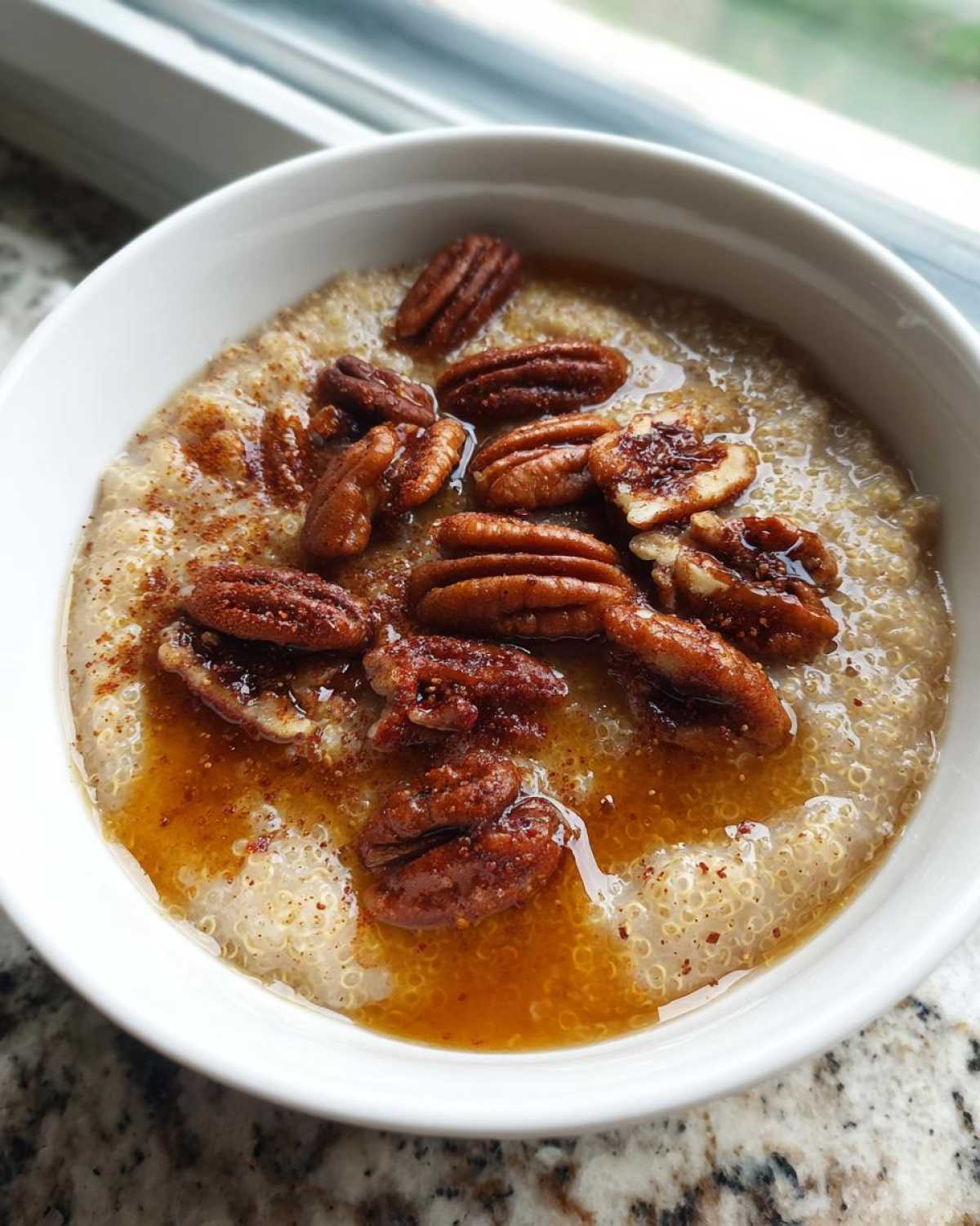 Maple Pecan Quinoa Porridge with Milk - detail 3