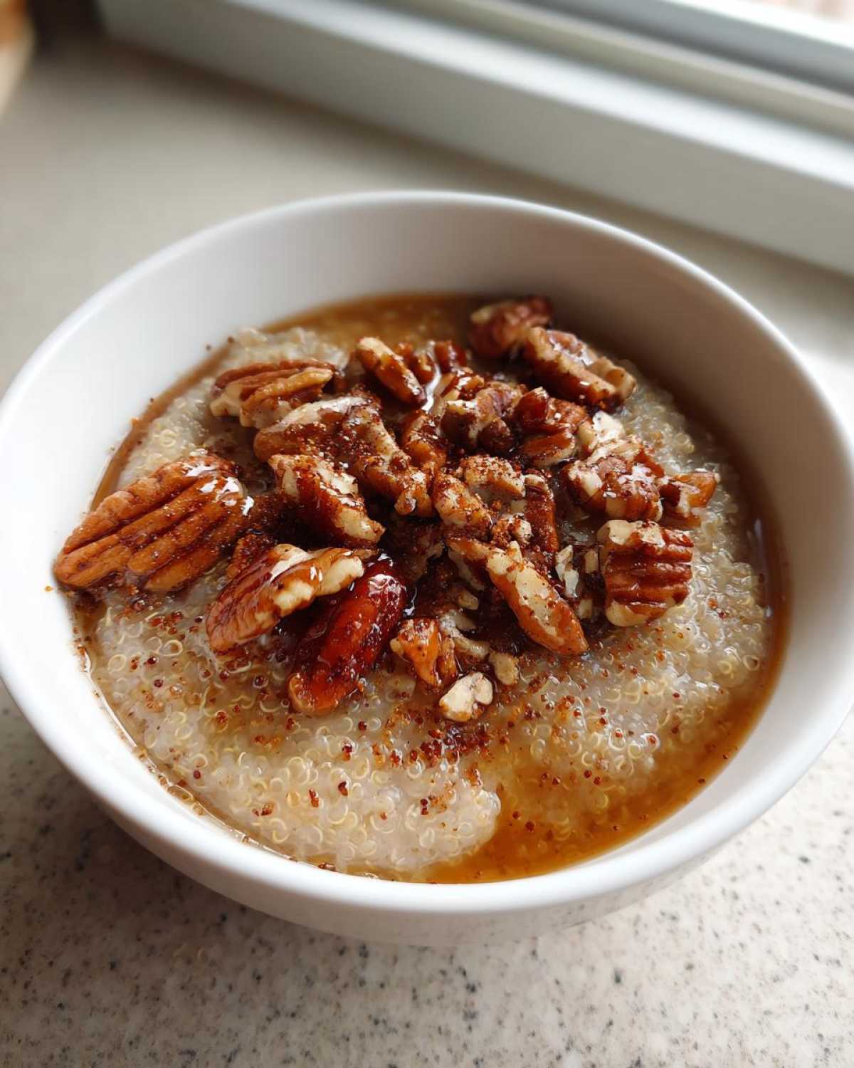 Maple Pecan Quinoa Porridge with Milk - detail 4