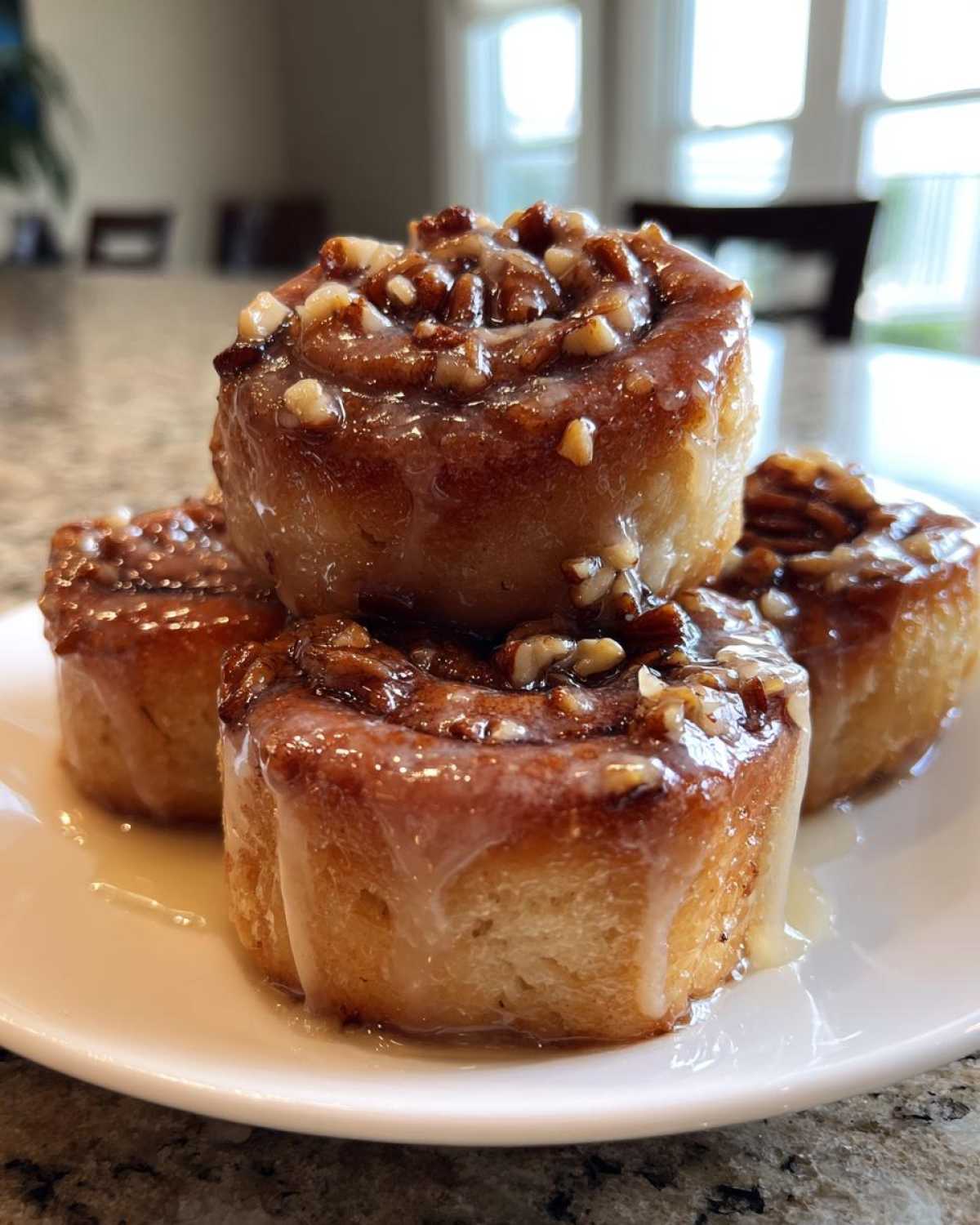 Maple Pecan Sticky Buns with Glaze - detail 1