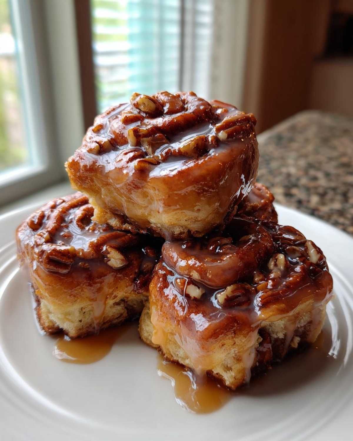 Maple Pecan Sticky Buns with Glaze - detail 3