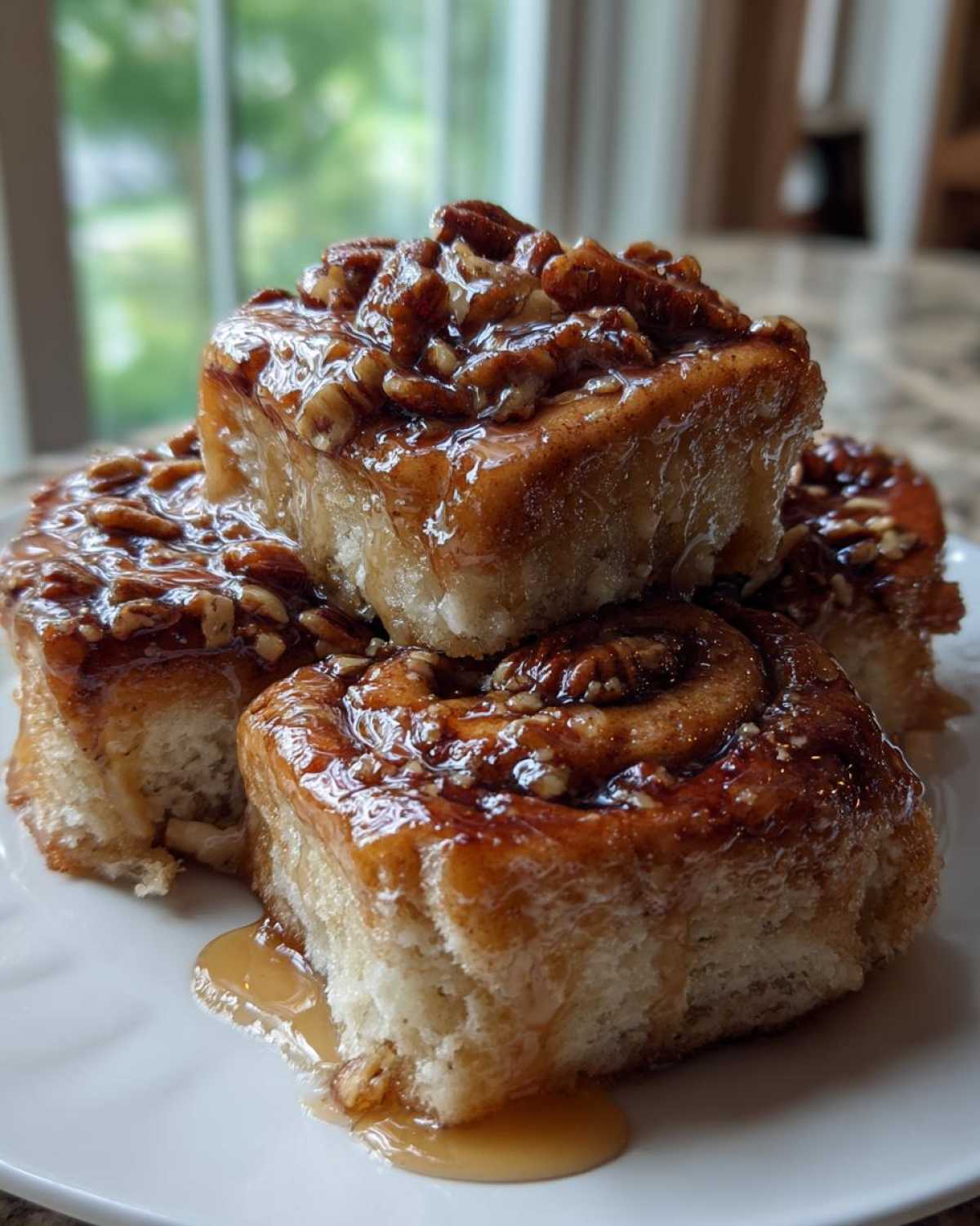 Maple Pecan Sticky Buns with Glaze - detail 4