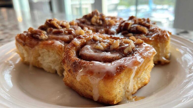 Maple Pecan Sticky Buns with Glaze