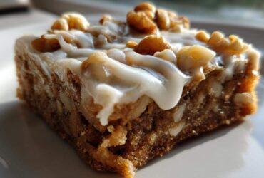 Maple Walnut Blondies with Icing
