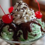 Mint Chocolate Chip Ice Cream Sundae