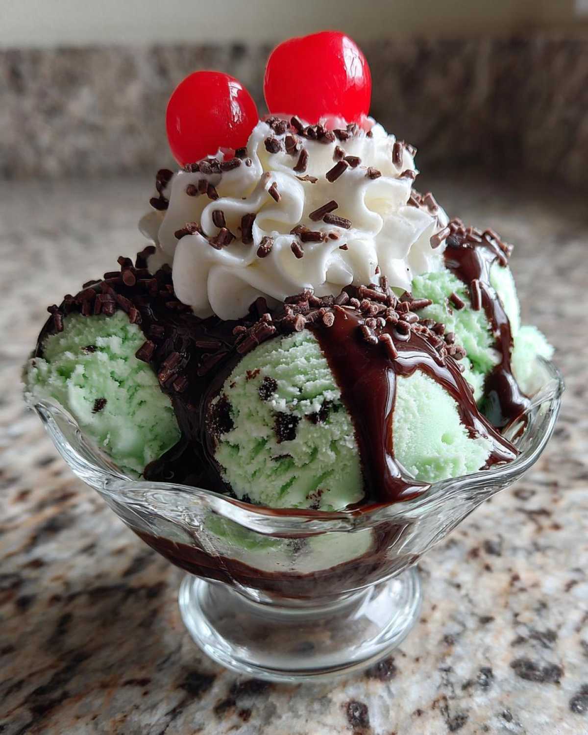 Mint Chocolate Chip Ice Cream Sundae - detail 4