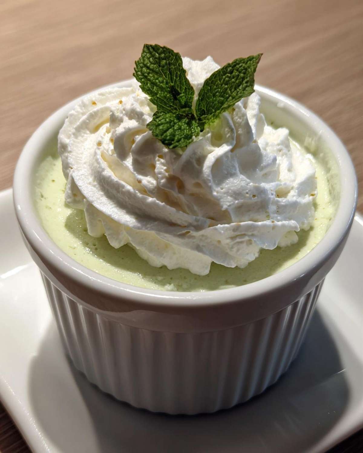 Mint Pots de Creme with Whipped Cream - detail 1