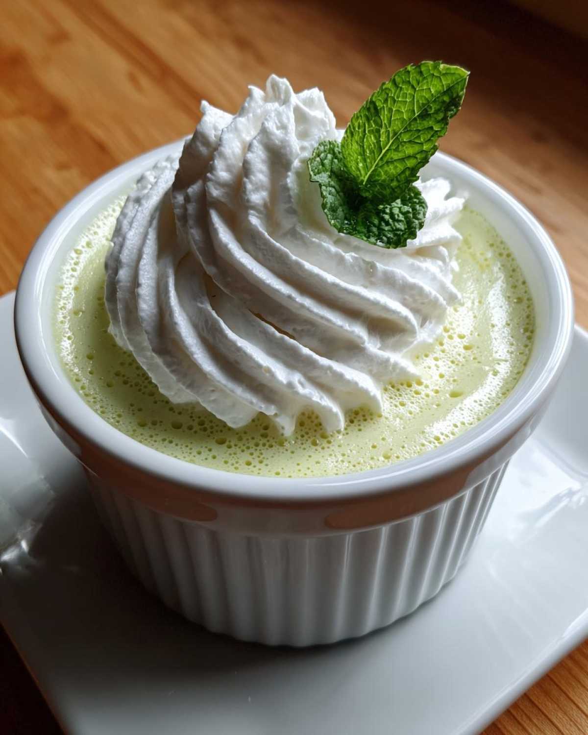 Mint Pots de Creme with Whipped Cream - detail 2