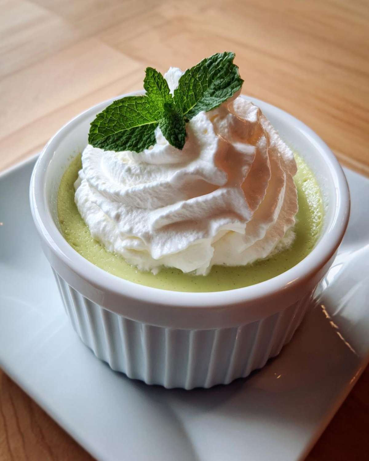 Mint Pots de Creme with Whipped Cream - detail 3