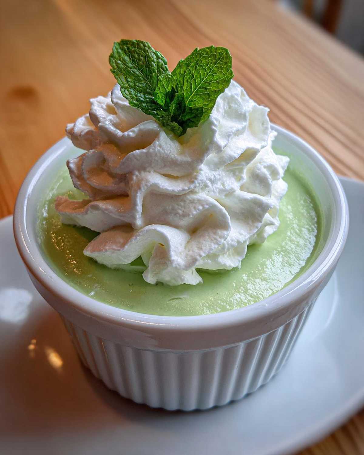 Mint Pots de Creme with Whipped Cream - detail 4