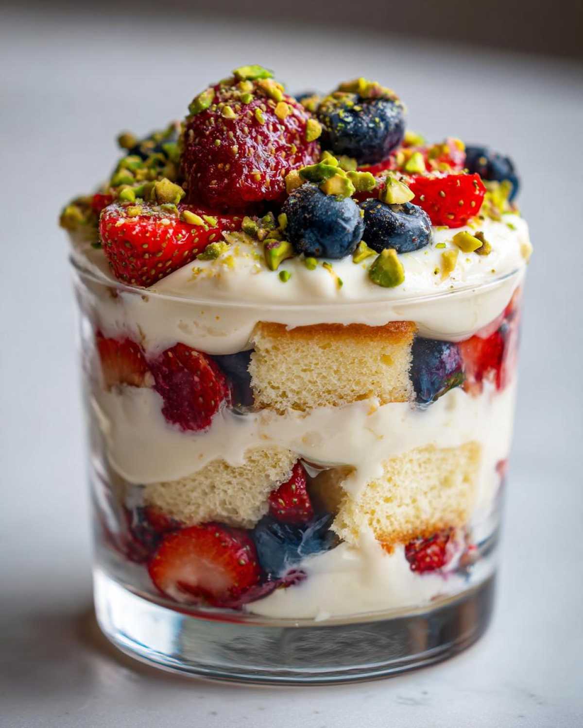 Mixed Berry Mascarpone Trifle with Pistachios - detail 1