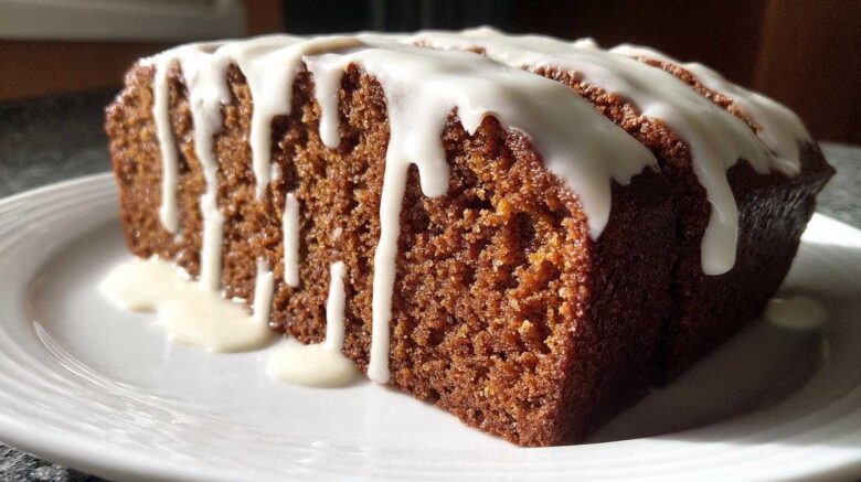 Molasses Gingerbread Loaf with Icing