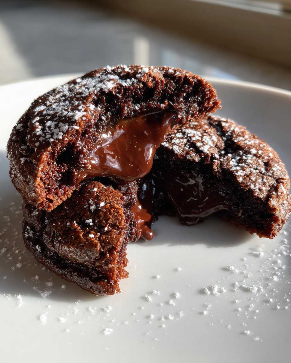 Molten Chocolate Lava Cookies (with Gooey Centers) - detail 1