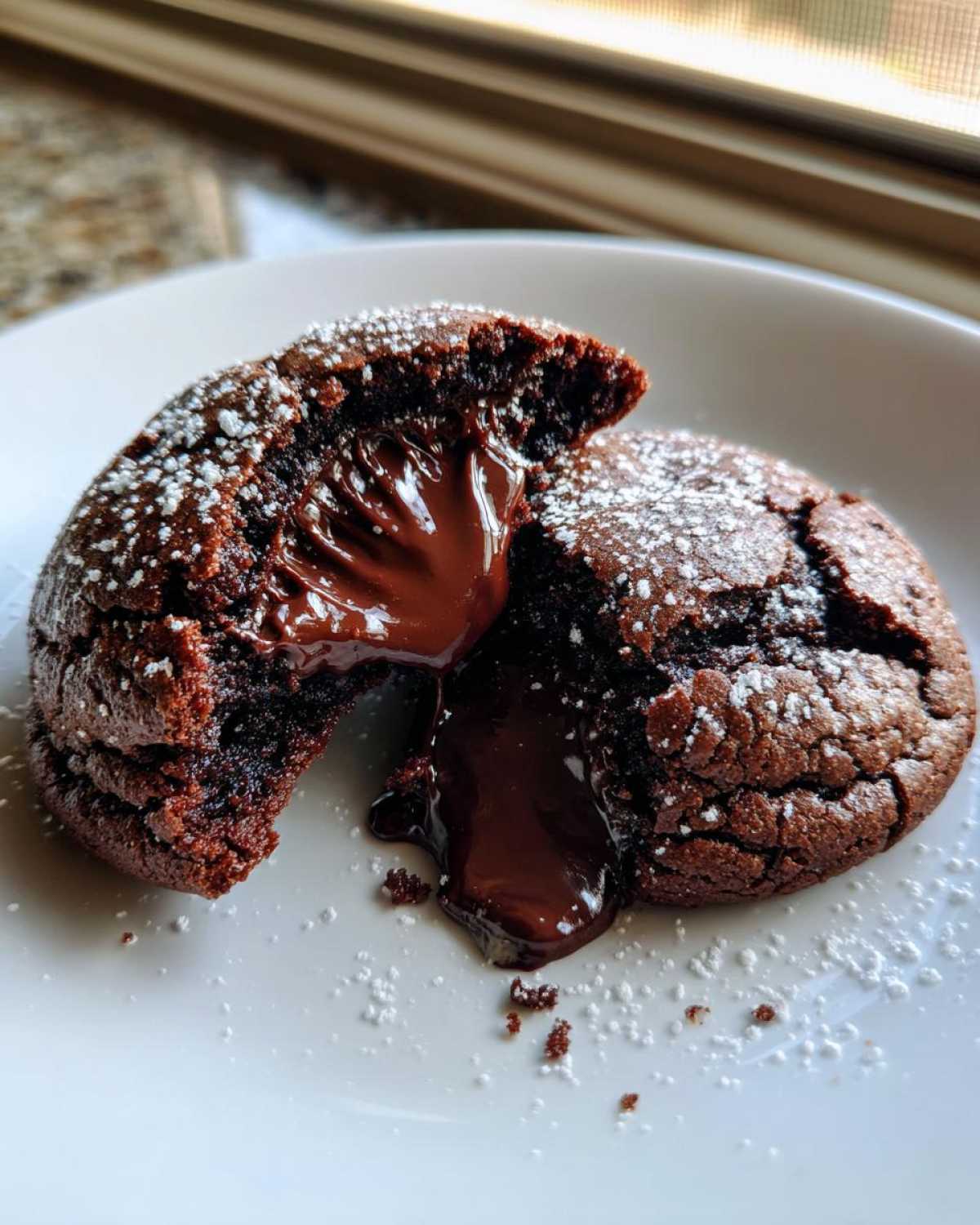 Molten Chocolate Lava Cookies (with Gooey Centers) - detail 2