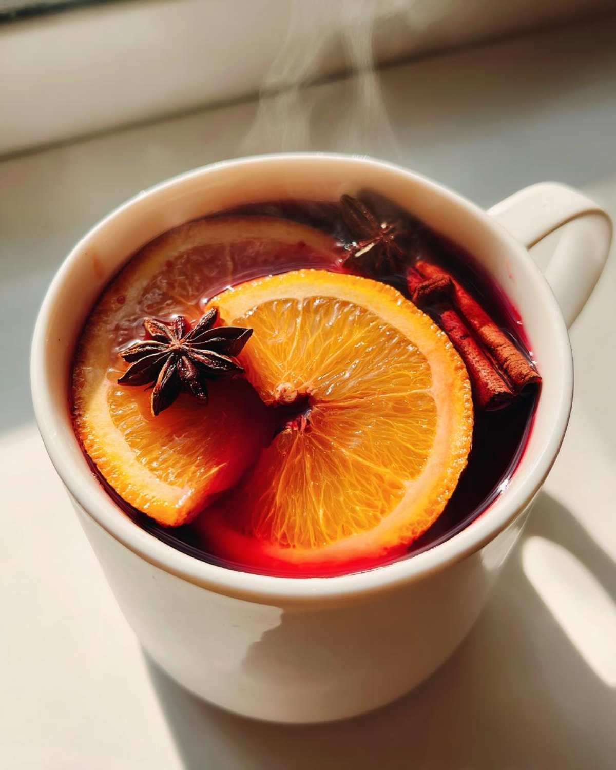 Mulled Wine with Orange & Spices (Winter Party Drink) - detail 2
