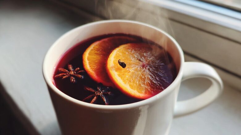 Mulled Wine with Orange & Spices (Winter Party Drink)