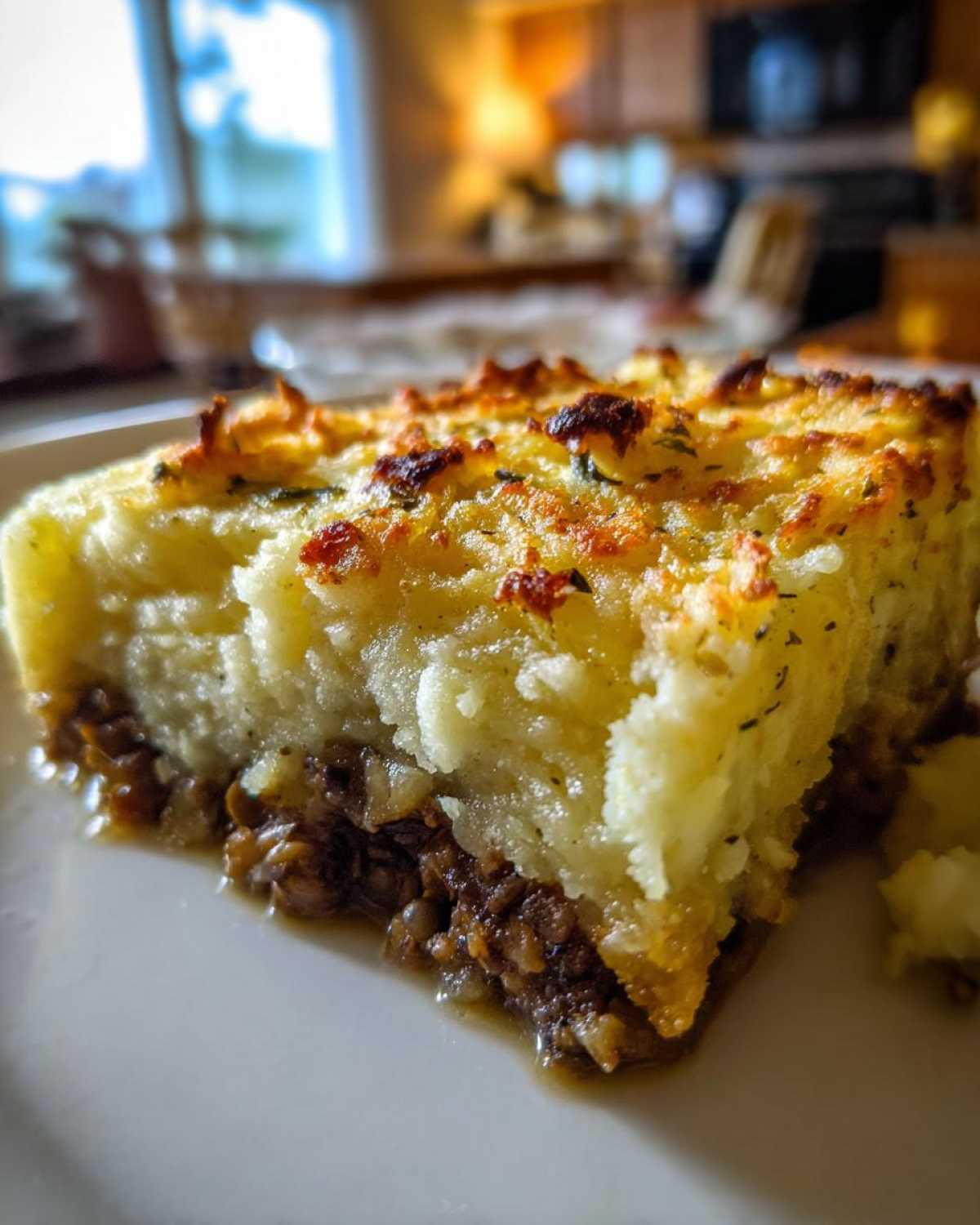 Mushroom Lentil Shepherd’s Pie with Potatoes - detail 4