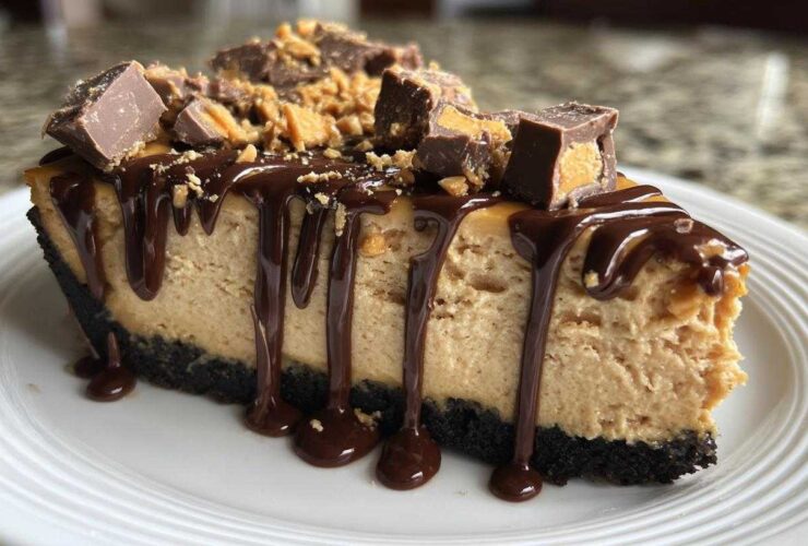 No Bake Peanut Butter Cup Cheesecake